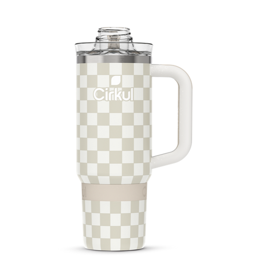 Limited Edition: 30oz. Taupe Tartan Travel StrawSip™ Tumbler (5A3J)